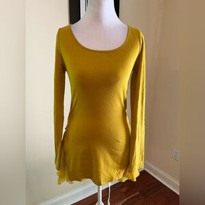 Banjul Yellow Fitted Long Sleeve Blouse‎